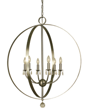  4376 BN - 6-Light Brushed Nickel Constellation Foyer Chandelier