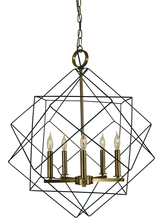  4705 MB/AB - 5-Light Mahogany Bronze/Antique Brass Etoile Chandelier