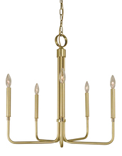  4955 SB/PB - 5-Light Satin Brass/Polished Brass Lara Chandelier