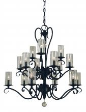  5027 MBLACK - 15-Light Ilsa Dining Chandelier