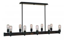  5402 MBLACK - 10-Light Matte Black Modern Farmhouse Island Chandelier