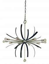  5432 SP/Mblack - 10-Light Satin Pewter With Matte Black Accents Victoria Chandelier