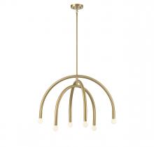  M100115NB - 6-Light Chandelier in Natural Brass