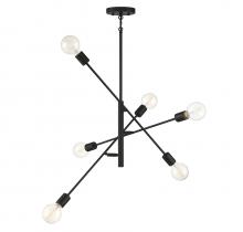  M10084MBK - 6-Light Chandelier in Matte Black