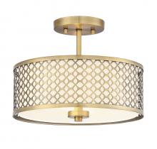  M60016NB - 2-Light Ceiling Light in Natural Brass