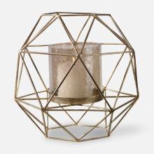  18952 - Myah Geometric Gold Candleholder