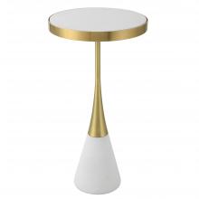  25281 - Uttermost Apex White Concrete Accent Table