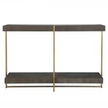  22972 - Uttermost Taja Modern Brass / Wood Console Table