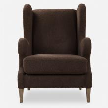  23839 - Uttermost Serpentine Brown Fabric Accent Chair