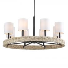  21393 - Uttermost Faiyam 8 Light Rattan Chandelier