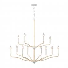  52279/8+4 - Breezeway 40'' Wide 12-Light Chandelier - White Coral