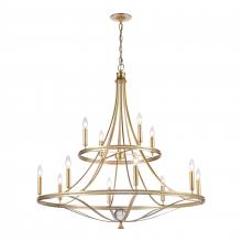  69488/8+4 - Noura 40'' Wide 12-Light Chandelier - Champagne Gold