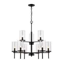  CN290926 - Thomas - Oakland 28.5'' Wide 9-Light Chandelier - Black