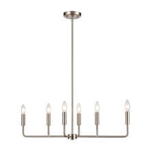  CN330622 - Thomas - Park Slope 31'' Wide 6-Light Chandelier - Brushed Nickel