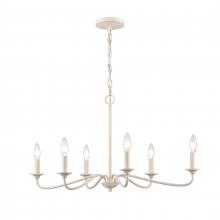  EC89688/6 - Quinn 30'' Wide 6-Light Chandelier - Antique White